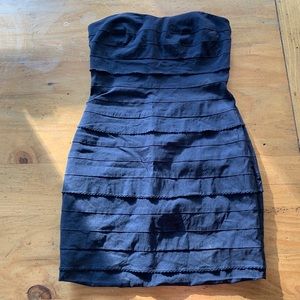 Ark &Co navy blue strapless sweetheart mini dress